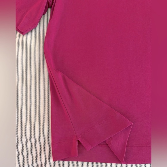 Chicos Elbow Sleeve Tee fuschia pink, Size 1 (8/10) - Picture 3 of 6